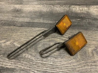 Reflectores de horquilla delanteros Kawasaki KLR650 KL650 2009 OEM con soportes Foto 1 de 3