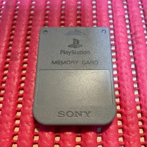 TESTED Sony PlayStation OEM Official 1 PS1 PSX Memory Card SCPH-1020 GRAY c597 - Picture 1 of 2