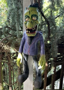 Frankenstein Halloween 1997 decorazione horror lattice da appendere carta gruppo magico 22" usato - Foto 1 di 14