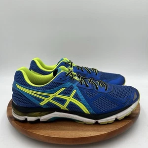 Size 13 Asics Mens GT 2000 3 T500N Blue/neon Green Running Shoes Sneakers - Picture 1 of 12