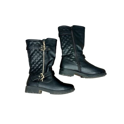 Botas de montar Dream Pairs para niñas hasta la rodilla negras de moda talla 6 juveniles Foto 1 de 4