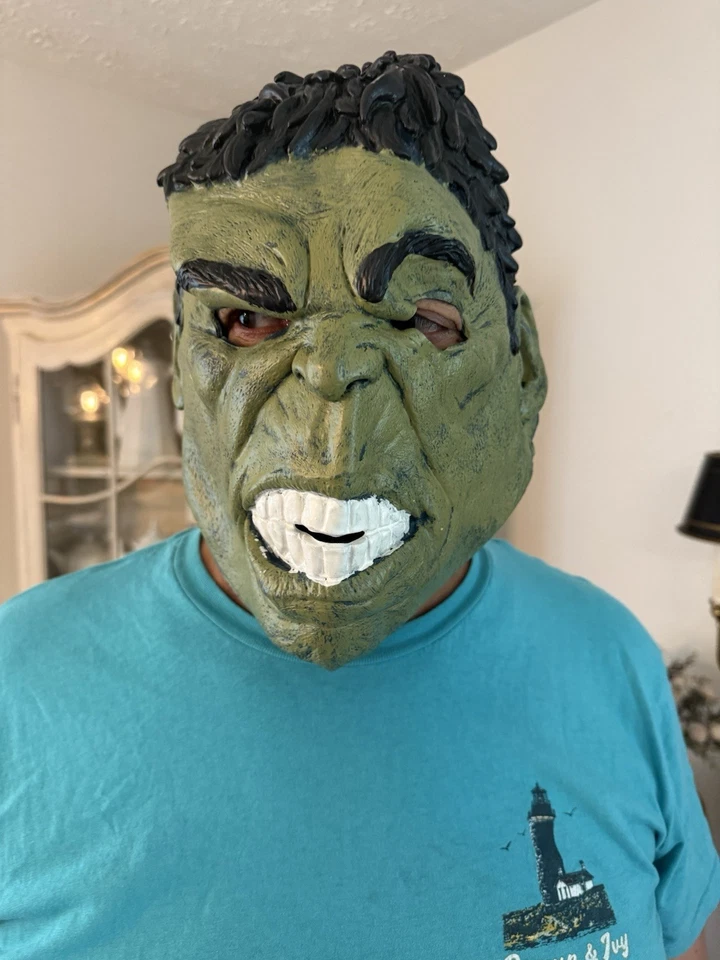 Incredible Hulk Latex Mask Adult Marvel 2015 - Image 1 of 3