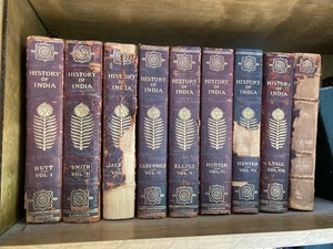 Very Rare 9 Volumes HISTORY OF INDIA 1906 Gilted Leather Limited Edition -Photos - Bild 1 von 17