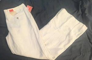 Isaac Mizrahi - Pantalones Beige Campana Ancha Cintura Alta - Talla 6 - Nuevos - Imagen 1 de 8