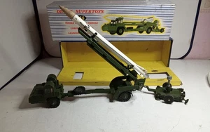 DINKY TOYS ALTER #666 MILITÄR LKW KÖRPER RAKETENWERFER IN BOX + KEIL bm - Bild 1 von 17