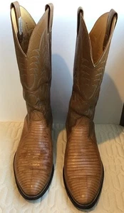 Stivali da cowboy vintage Nocona Teju Lizard 9,5D - Foto 1 di 14