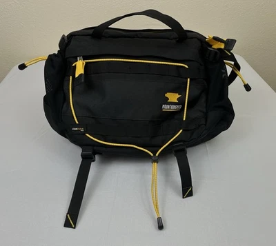 Mountainsmith талии Fanny Pack наплечная сумка Cordura черный желтый YKK молнии VGC - Изображение 1 из 4