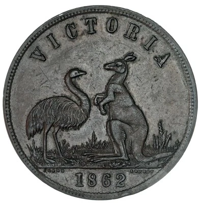 AUSTRALIA 1 Penny Token 1862 XF 'A.G. Hodgson, Outfitter & Tailor, Melbourne' - Image 1 of 2