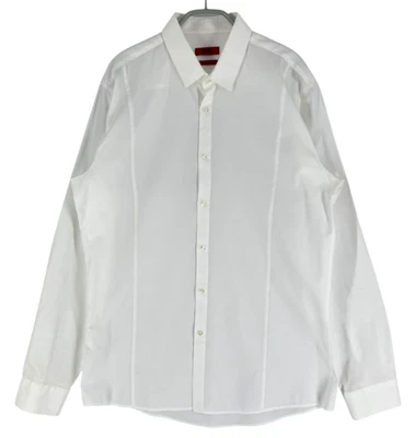 HUGO BOSS Uomo C-Jacques Slim Fit Facile Ferro Camicia Taglia L - 43 17 - Immagine 1 di 4