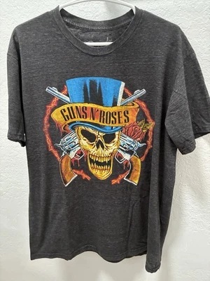 Guns N Roses Shirt Short Sleeve Crew Neck Concert Band Tee Black Bravado L - Image 1 of 4