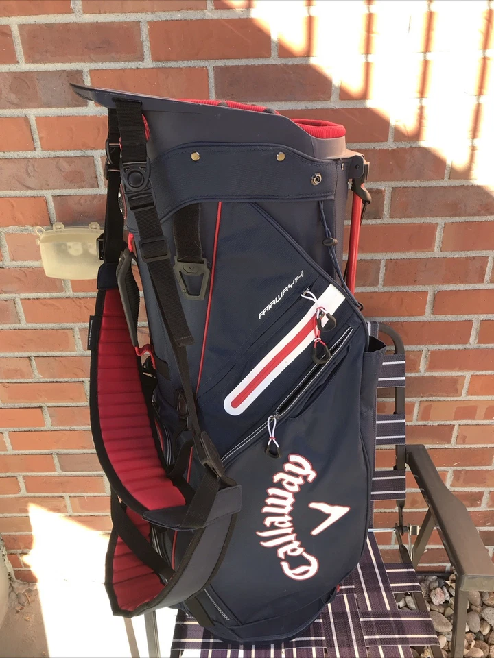 Bolsa de pie de golf Callaway Fairway 14 - azul marino/rojo - sin cubierta para lluvia Foto 1 de 4