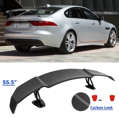 Rear Trunk GT Wing Racing Spoiler Carbon Lip For Jaguar XF 2009-2022 Foto 1 de 4