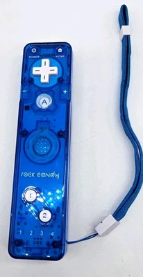 Rock Candy Wireless Controller for Nintendo Wii Blue Translucent PDP Remote - Image 1 of 4