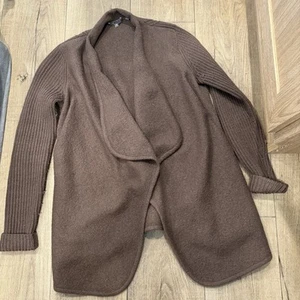 Vince Women’s XS 100% Wool Brown Open Front Cardigan - Picture 1 of 5