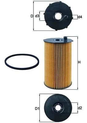 OX 205/2D MAHLE Oil Filter for CITROËN,JAGUAR,LAND ROVER,PEUGEOT - Image 1 of 2