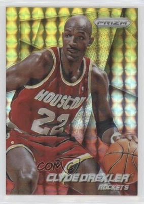 2014-15 Panini Prizm Yellow & Red Mosaic Prizm Clyde Drexler #178 HOF - Image 1 of 2