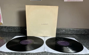 THE BEATLES WHITE ALBUM 2 VINYL LP 1977 CANADIAN PRESS SWBO 101 PURPLE LABEL - Picture 1 of 14