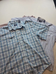 3-Wrangler Wrancher Pearl Snap Western Shirt Men's 2XL Short Sleeve Plaid - Picture 1 of 17