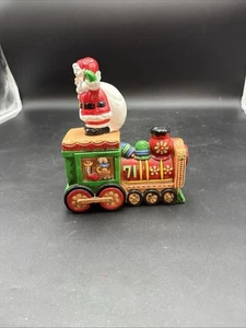 Vintage Japan Christmas Chalkware Santa Coming To Town Train Music Box VIDEO! - Picture 1 of 13