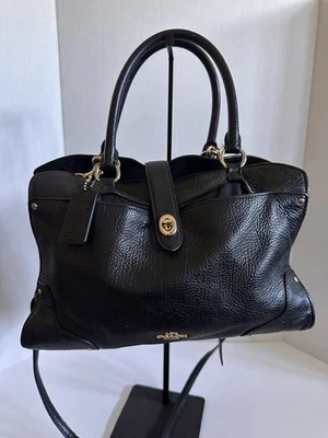 COACH 37575 Mercer 30 Satchel Crossbody Black Leather Shoulder Hand Bag Purse - Image 1 of 4