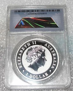 2013 P AUSTRALIA SILVER DOLLAR KOOKABURRA 1 OZ  ANACS MS70 GEM - Picture 1 of 2