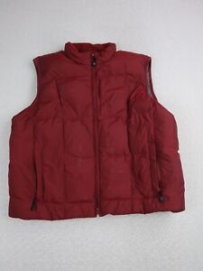 Eddie Bauer Down Men's Puffer Vest Size 2XL Full Zip Red Pockets Outdoor