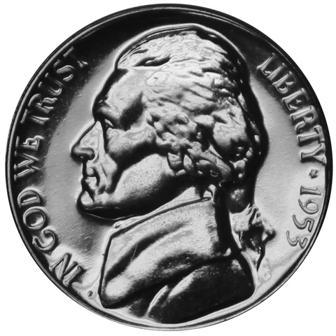 1953 Jefferson Nickel Gem Proof Coin Cover