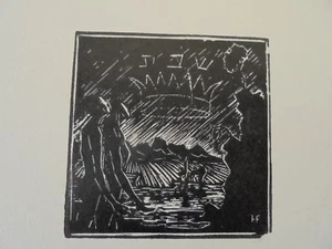 Hermann Fechenbach. Original Wood Engraving - Picture 1 of 1