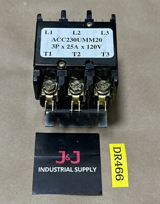 Новый без коробки - Arrow Hart ACC230UMM20 контактор 3P x 25A x 120VAC катушка || гарантия! - Изображение 1 из 4