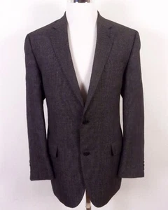 EUC Andrew Fezza Macy's Dark Gray Blazer Sportcoat Rayon Blend Men's SZ 44 L - Picture 1 of 6