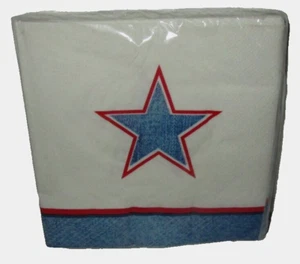 PATRIOTIC Dessert Napkins ~ 20 Ct. ~ 2 Ply ~9 4/5" x 9 3/4" ~ STAR SPANGLED - Imagen 1 de 1