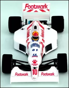 (Chevron FSL030W) Tamiya F103 F104W-March 901 F1 Clear Body + White Wings /Japan - Picture 1 of 5