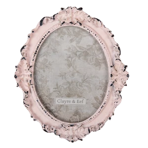 6" x 4" Pink Oval Classic Shabby Chic Photo Picture Frame - Picture 1 of 2