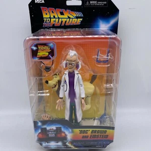 Back to the Future Toony Classics 6” Scale Action Figure Doc Brown/Einstein NECA - Picture 1 of 9