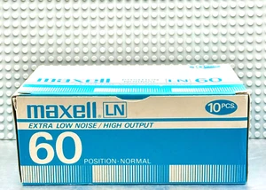 MAXELL LN 60 TYPE I BOX OF 10 CASSETTE TAPES (SEALED) - Bild 1 von 9