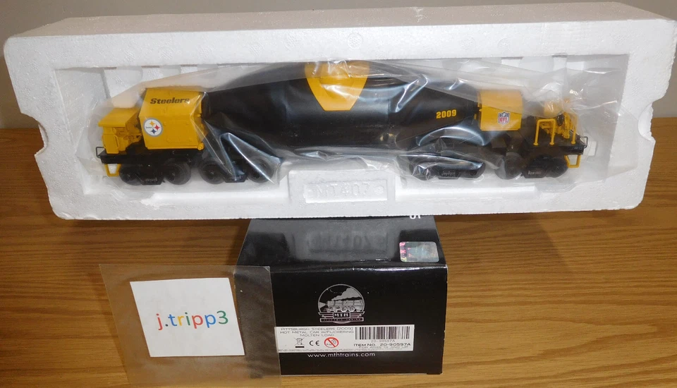 MTH Premier 20-90597B Pittsburgh Steelers NFL #1979 Hot Metal Car O Scale Train