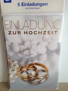 5 Einladungskarten zur Hochzeit - Bild 1 von 2