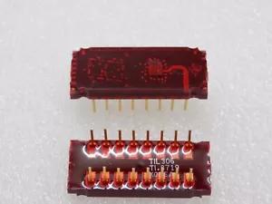 1X TIL306 TEXAS INSTRUMENTS 7 SEGMENTOS PANTALLA LED NUMÉRICA CON LÓGICA - Imagen 1 de 6