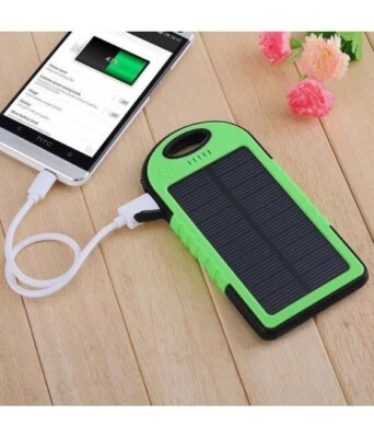 POWER BANK SOLARE CARICATORE PORTATILE SOLARE PER IPHONE ANDROID RICARICA RAPIDA - Immagine 1 di 2