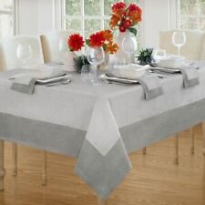 Villeroy & Boch 268389 New Wave Tablecloth White/Silver 70X96 in