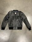 Vintage Classic Directions  Leather Bomber Jacket Black Size 40 R
