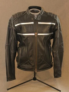 Harley Davidson Leather Motorcycle Riding Jacket  Biker HDMC Genuine Cowhide L - Picture 1 of 14