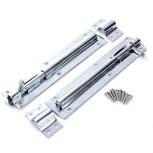 SLIDE BOLT X2 8" Galvanised External Back Door Large Outdoor Garden Gate 200mm - Picture 1 of 7