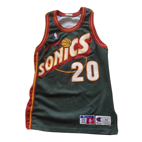 Vintage Champion Gary Payton Seattle SuperSonics Authentic NBA Jersey Size 40 M Cover