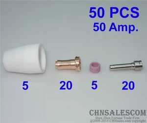 50 PCS PT-31XL Plasma PT-31XT Torch Consumabes TIP 20861 Electrode 20862 50Amp. - Picture 1 of 1