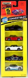 Matchbox Convertibles 5 Pack 1995 NEW Mitsubishi, Mustang, Corvette, Prowler - Picture 1 of 1
