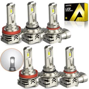 AUXITO LED Headlight Bulbs Kit Combo 9005 High H11 Low Beam 6000K Xenon White - Picture 1 of 10