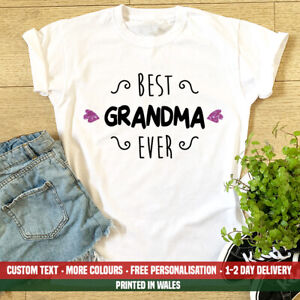 Ladies Best Grandma Ever T Shirt Granny Mothers Day Christmas Birthday Gift Top