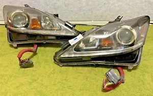 Lexus Genuine IS-F IS250 IS350 Late Model HID Xenon Headlight Lamp Pair OEM JDM - Foto 1 di 13