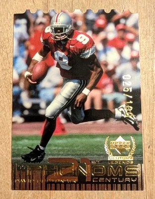 1999 Upper Deck Football Phenoms Die-Cut David Boston #138 025/100 - Image 1 of 2